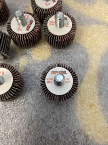 box-of-10-superior-21039-flap-wheel-mandrel-1-x-5-8-x-1-4-20-aluminum-oxide-p60