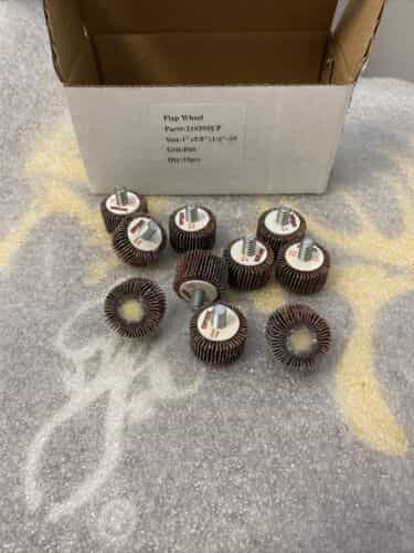 box-of-10-superior-21039-flap-wheel-mandrel-1-x-5-8-x-1-4-20-aluminum-oxide-p60