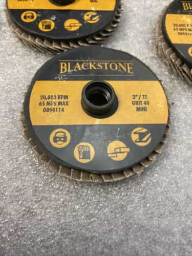 10-3-type-s-40-grit-zirconia-mini-blackstone-flap-disc-w-poly-backing