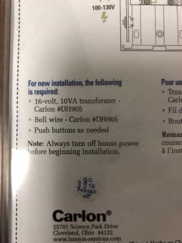 thomas-betts-carlon-dh253-wired-bell-chime-doorbell-battery-or-transformer-16v