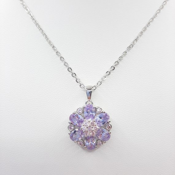lavender-pink-cz-flower-necklace