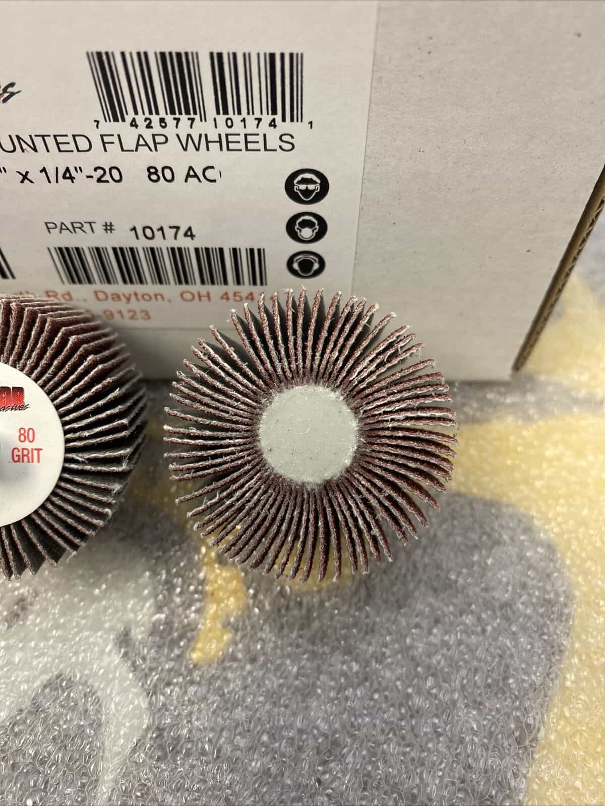 lot-of-3-superior-10174-flap-wheel-mandrel-1-1-2-x-1-x-1-4-20-p80-ao