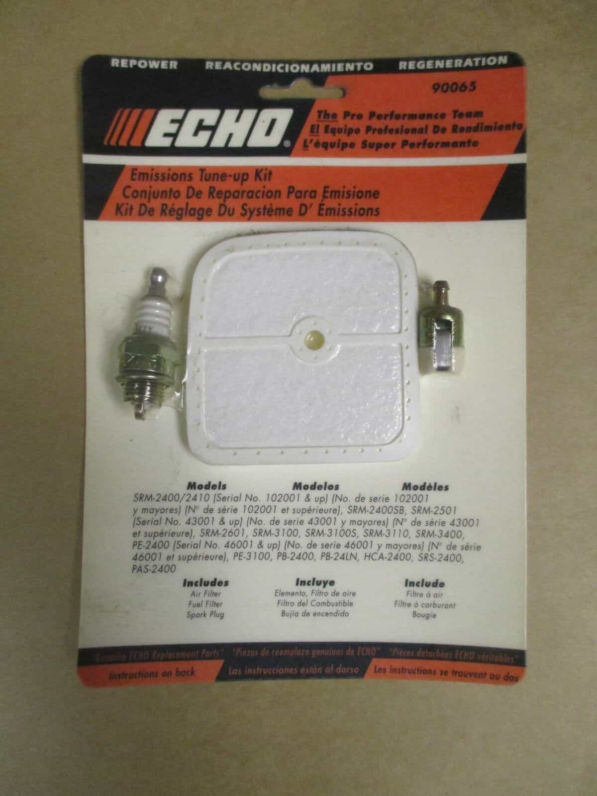 echo-2-cycle-engine-tune-up-kit-24-26-cc-engine-fuel-air-filter-spark-plug-90065