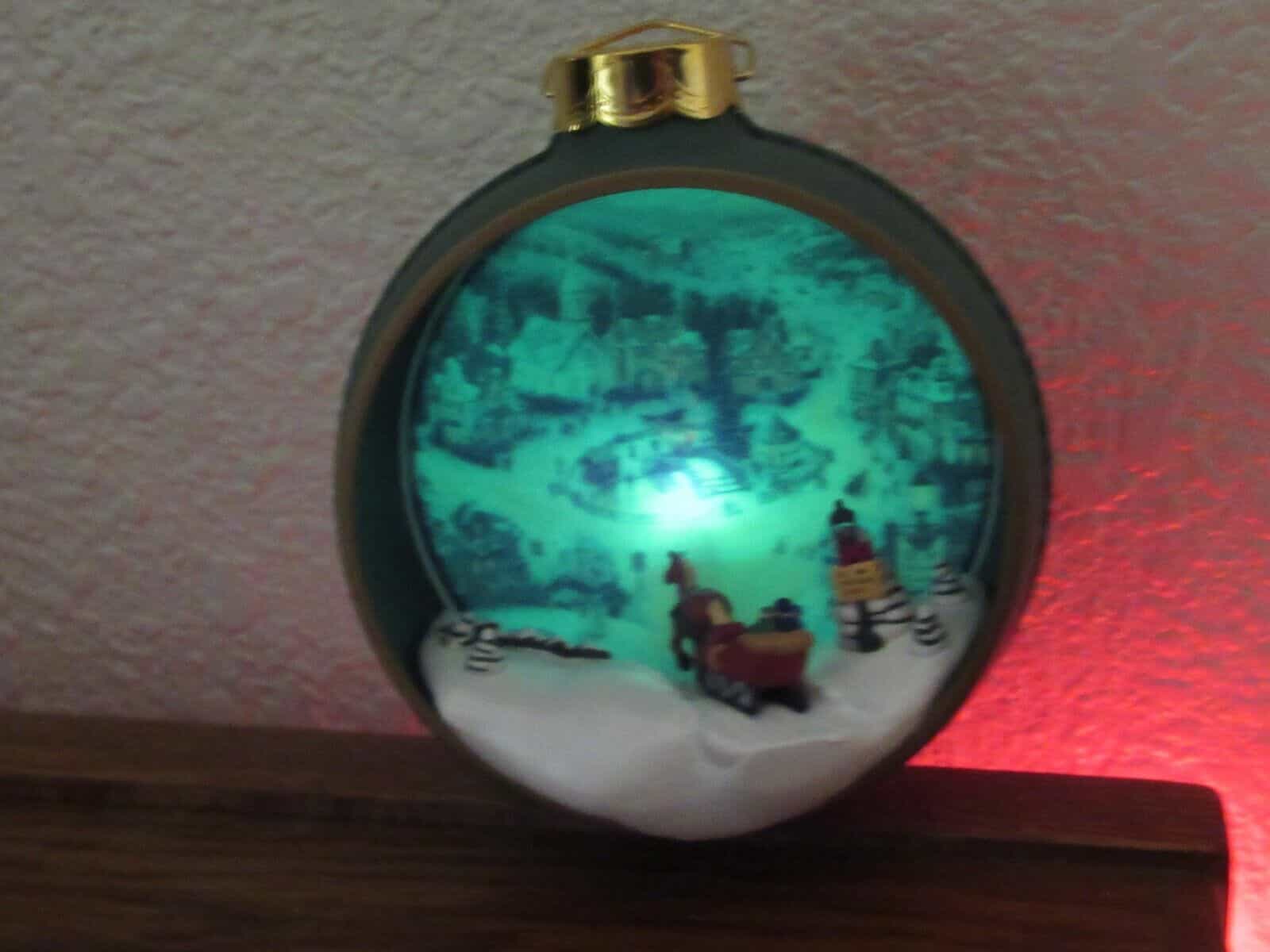 Hallmark Ornament 1997 "St. Nicholas Circle" Thomas Kinkade Magic Light