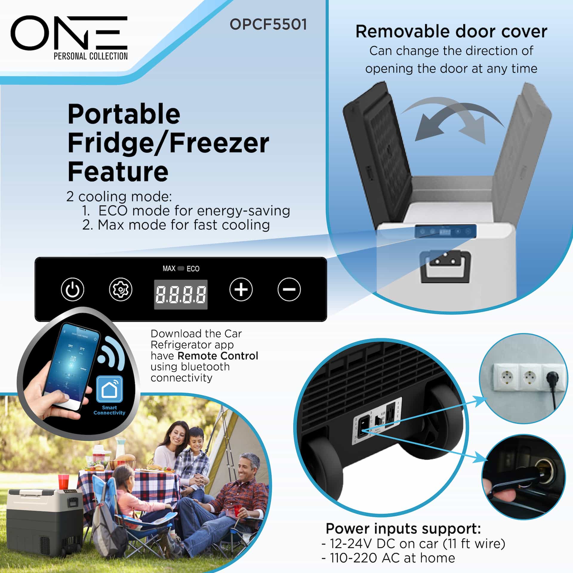 promounts-dual-zone-refrigerator-with-freezer-55liter-portable-fridge-for-camping-12-24v-dc-car-110-220v