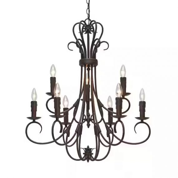 golden-lighting-606cn9mprbz-homestead-collection-9-light-rubbed-bronze-2-tier-chandelier