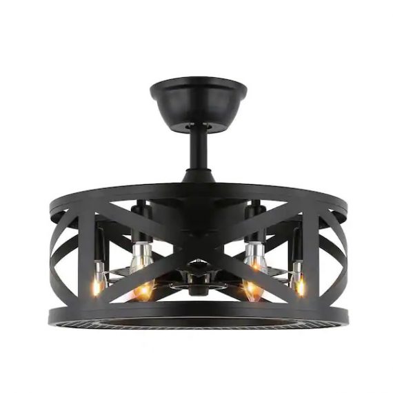 antoine-fs6643-4-17-in-black-ceiling-fan-caged-ceiling-fan-indoor-with-lights-and-remote-enclosed-ceiling-fan