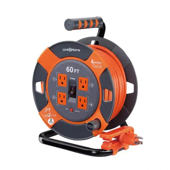 link2home-em-el-600e-60-ft-14-3-extension-cord-storage-reel-with-4-grounded-outlets-and-surge-protector