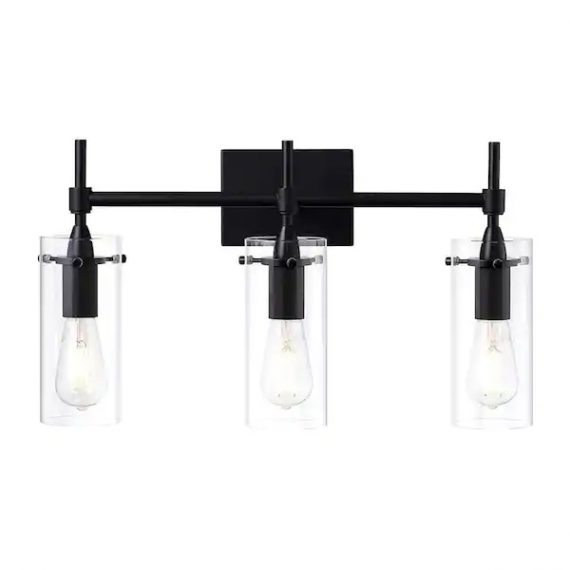 rrtyo-81010000033388-kailan-21-26-in-3-light-black-vanity-light-with-clear-glass-shade