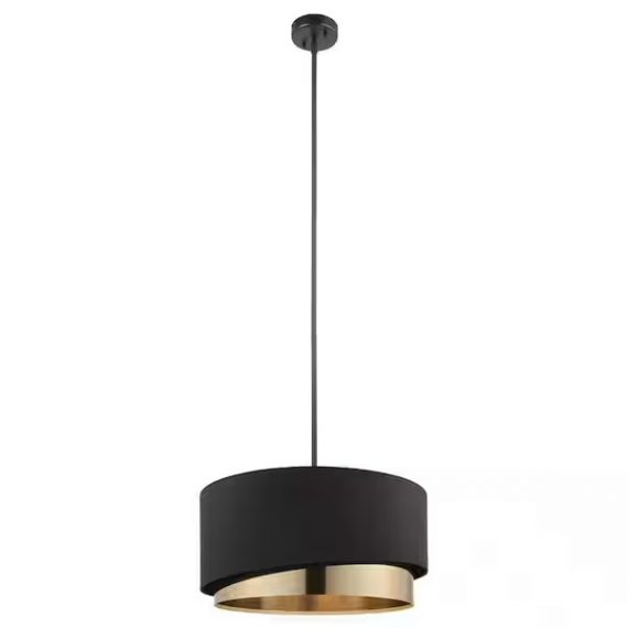 eglo-39925a-manderline-1-light-black-statement-pendant-light-with-black-gold-fabric-shade