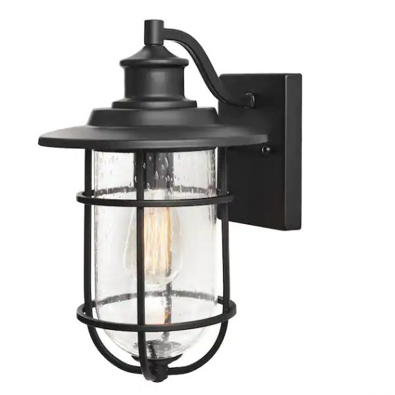 hampton-bay-44882-turner-1-light-hardwired-large-outdoor-wall-lantern-sconce-matte-black