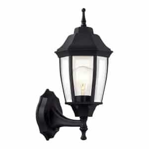 Hampton Bay G14796-BK 14.5 in. Black Dusk to Dawn Decorative Outdoor Wall Lantern