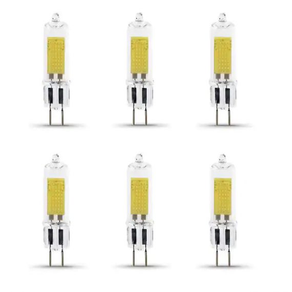 feit-electric-bp35jcd830led-hdrp-6-35-watt-equivalent-bright-white-3000k-t4-gy6-35-bi-pin-base-decorative-led-light-bulb-6-pack