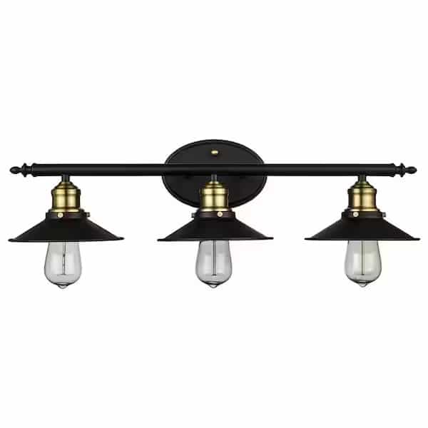 Bel Air Lighting 20513 ROB Griswald 3Light Oil Rubbed Bronze Bathroom Vanity Light Fixture with
