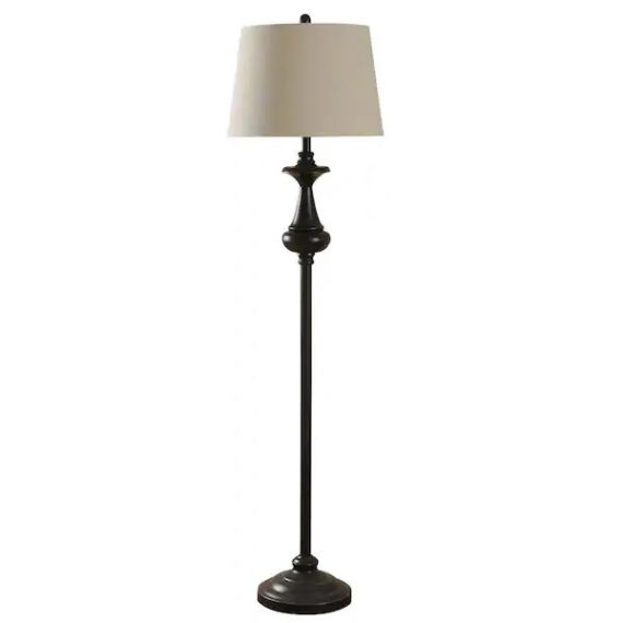 stylecraft-l72383ds-62-in-bronze-floor-lamp-with-natural-linen-hardback-fabric-shade