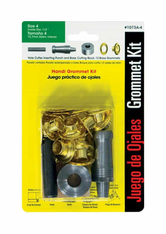 1073A-4 Lord & Hodge 1/2 in. Dia. Brass Grommet Kit 12 pk