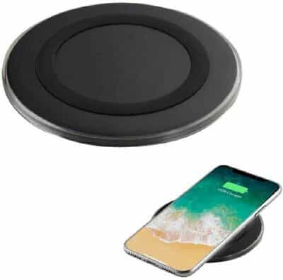 Black Onn 5W Wireless Qi Charging Pad for Samsung, Apple, Google, and Others