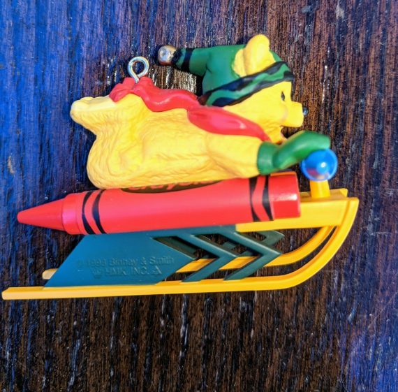 Bright Sledding Colors Crayola Keepsake Ornament