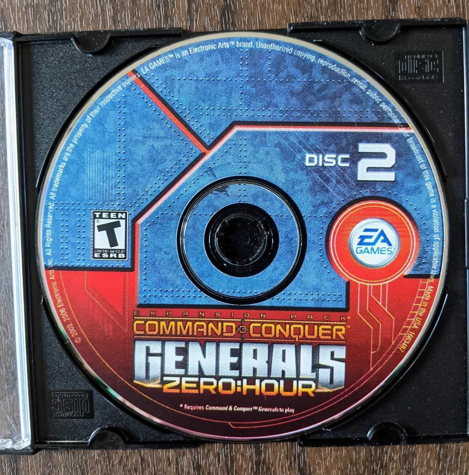 Command & Conquer Generals Zero Hour Disc 2 PC Game Disc Replacement