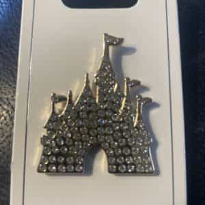 Disney Parks Castle Gold Tone Rhinestone Pin Bar Pin Back Brooch