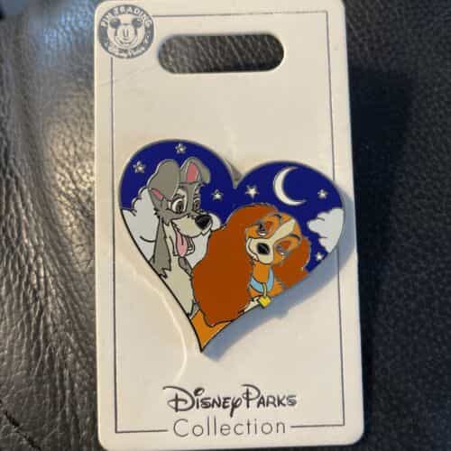 Disney Parks – Lady & The Tramp In Starry Heart Pin 2015 WDW