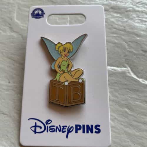 Disney Tinker Bell Pin 2022 New Peter Pan Disney Letter Block TB pin