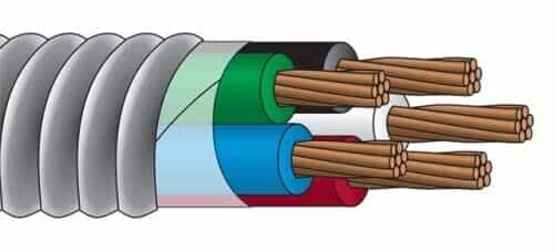 ENCORE MC 6/4 with Ground – 50 ft. Copper Electrical wire METAL CLAD USA MADE