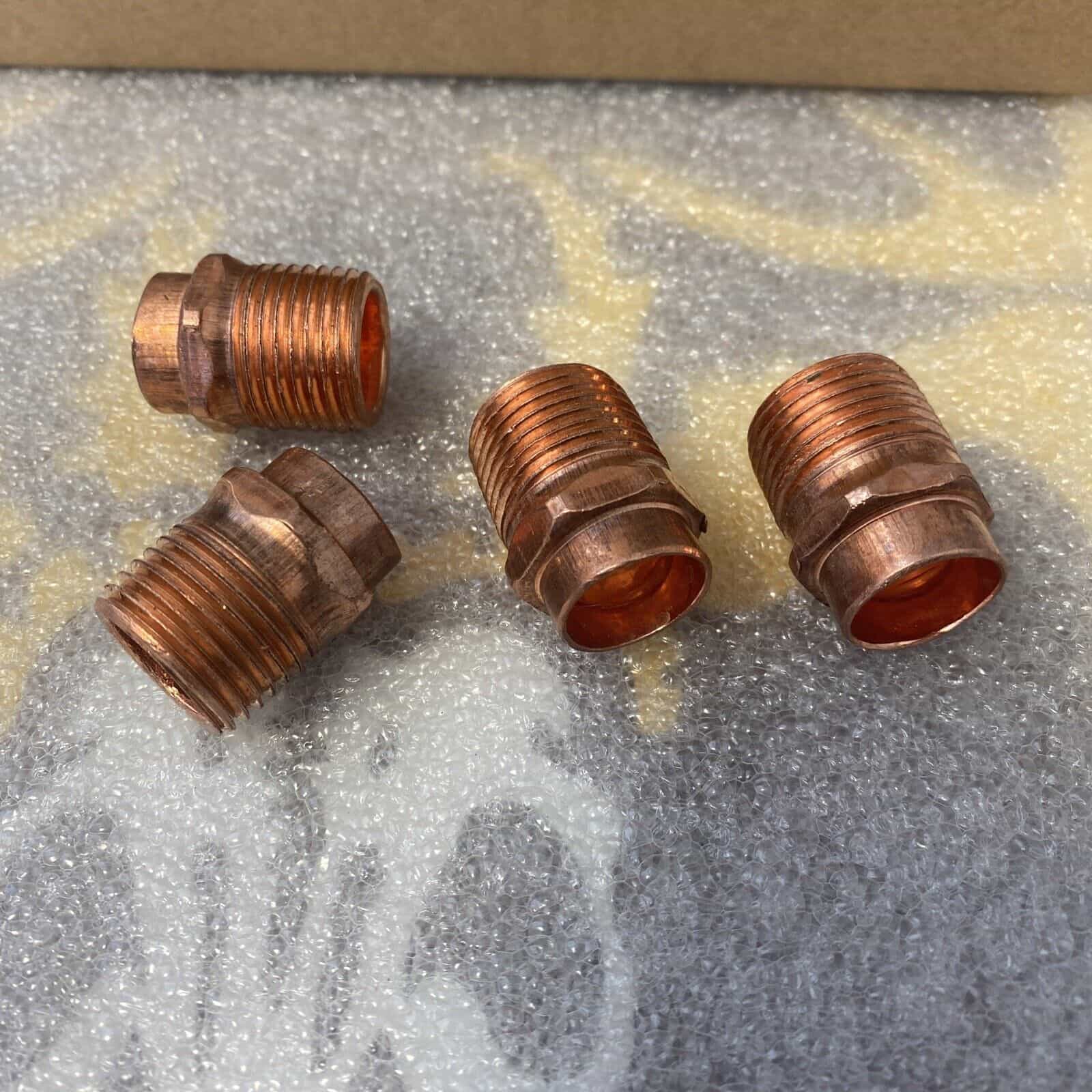 [LOT OF 4 ] 5/8″ NOM C x 3/4″ MNPT Copper Reducing Adapter LEAD FREE