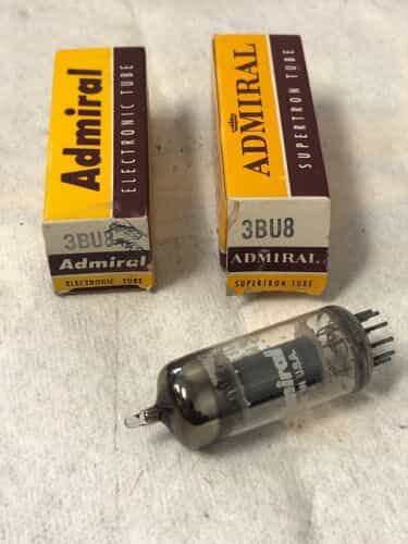 LOT OF 2 ADMIRAL 3BU8 Vacuum Tube