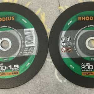 LOT OF 2 Rhodius XT 66 204622 Cutting Disc Straight 230 mm 22.23 mm