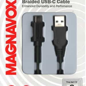 Magnavox Braided USB-C Cable 3ft For Android Phones and Tablets
