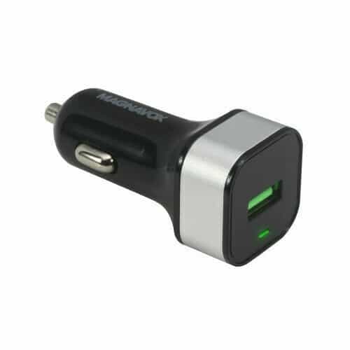Magnavox MC3324 USB Port Fast Car Charger for DC Ports in Black