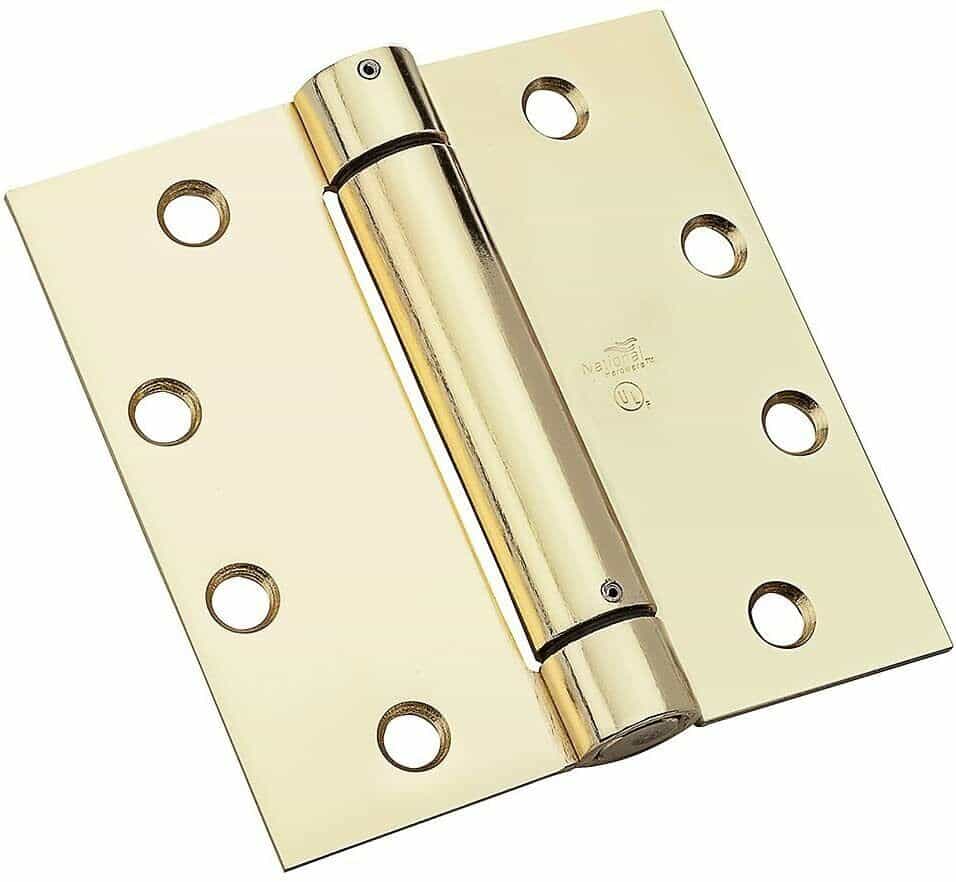 National Hardware N236-154 2060r Spring Hinge, 4-1/2″, Bright Brass