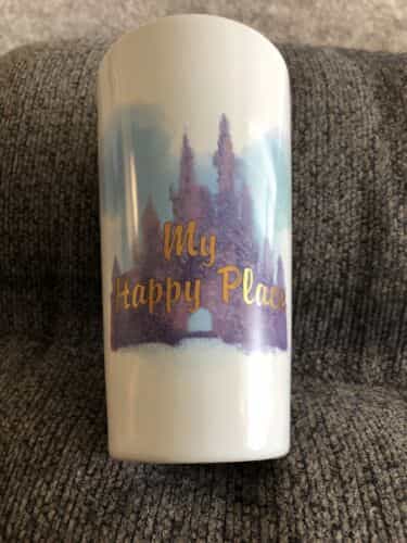 New Disney Parks Cinderella Castle “My Happy Place” Ceramic Tumbler Mug