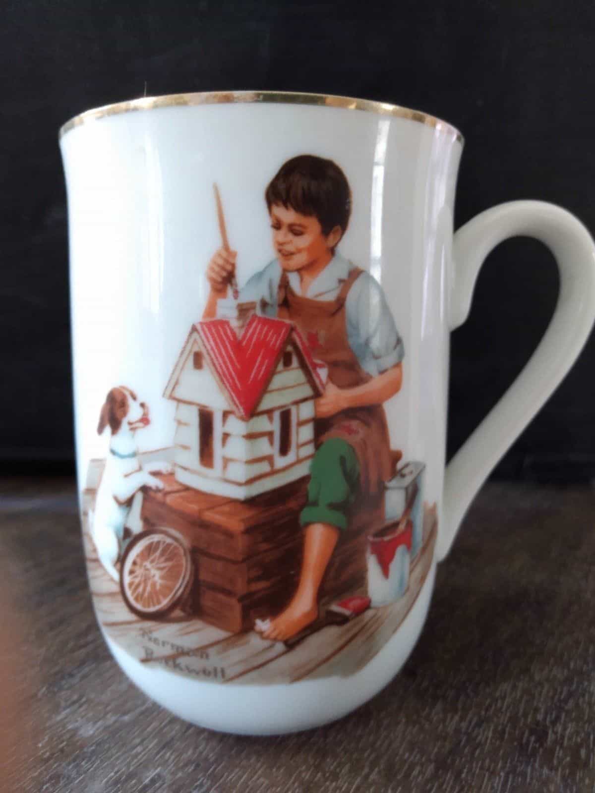 Norman Rockwell Museum Coffee Cup “A Dollhouse for Sis”