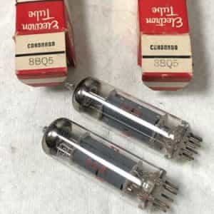 PAIR RED LETTER CORONADO 8BQ5 Vacuum Tube POWER PENTODE NOS