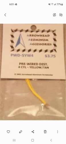 Pre-Wired Distributor ~ 4 Cyl. (Yellow/Tan)