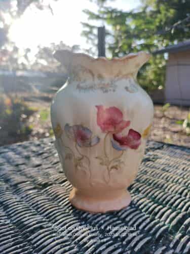 1930’s Rare Furnivals ” Iceland Poppies”  Porcelain Flower Vase Made in England