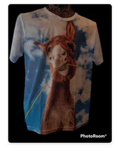 Unisex Graphic Design Novelty Tee Shirt Donkey sz lg