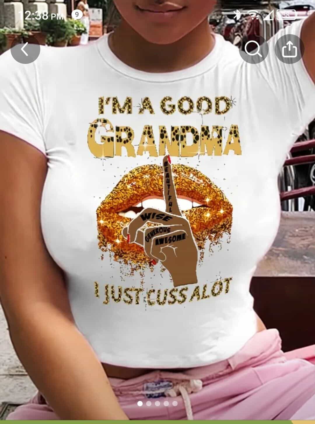 Women Graphic Design Tee Shirts grandma  Various Sz Poly Blend