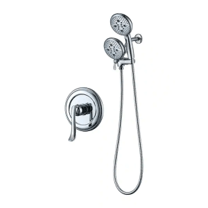 ELLO ALLO ES-C-1001 Single Handle 24 Spray Shower Faucet and Handheld Shower System with 5 in Shower Head in Chrome Valve Included