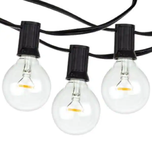 Hampton Bay MYPC-025L(0.8) Outdoor 25 ft. Plug-in Globe LED G40 Bulb String-Light (25-Bulbs)