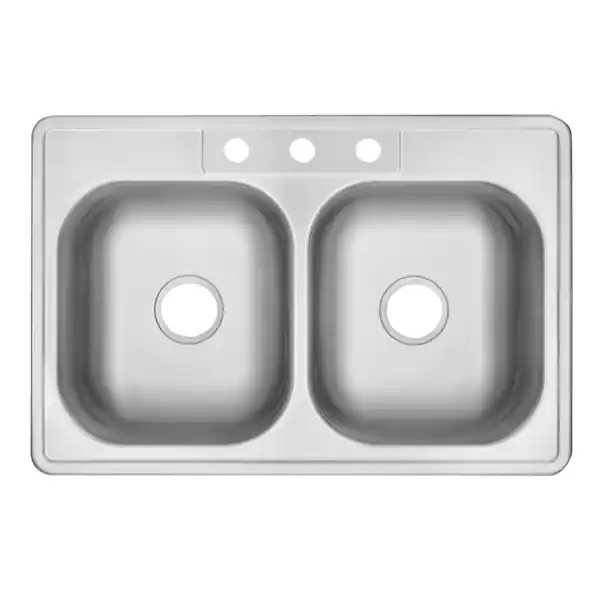 glacier-bay-hddb332283-drop-in-stainless-steel-33-in-3-hole-50-50-double-bowl-kitchen-sink