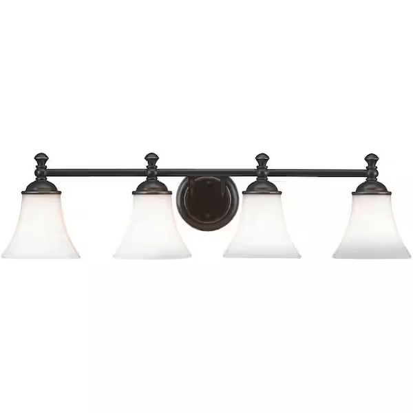 SUPERHUNTER JLB-EDL-EL011 32 25 in W x 9 25 in D x 8 5 in H 4 Light Oil Rubbed Bronze Vanity Light
