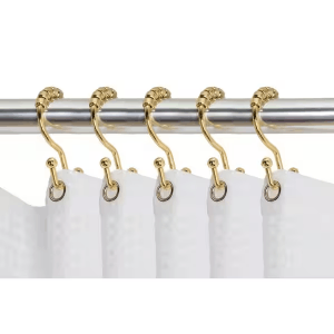 Utopia Alley HK3GD Double Roller Shower Hook in Gold