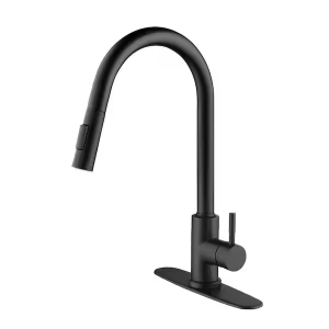 Toject BST001MB Ballard Touch Single Handle Pull Down Sprayer Kitchen Faucet with Dual Function Sprayhead in Matte Black