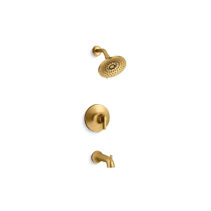 KOHLER K-R29667-4G-2MB Setra Single Handle 3 Spray Tub and Shower Faucet in Vibrant Brushed Moderne Brass Valve Included