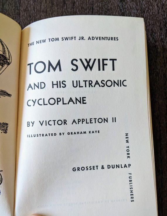 tom-swift-and-his-ultrasonic-cycloplane-by-victor-appleton-ii-antique-book-1957