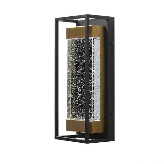 Hampton Bay WWL009MBKBR Lindley Modern 1Light Black with Brass