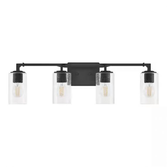 home-decorators-collection-4001504-112-helenwood-30-75-in-4-light-matte-black-bathroom-vanity-light-with-clear-seeded-glass